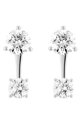 LIGHTBOX 1-Carat Lab Created Diamond Solitaire Earring Enhancers in 14K White Gold