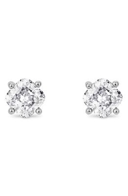 LIGHTBOX 1-Carat Lab Grown Diamond Cushion Stud Earrings in White/14K White Gold 