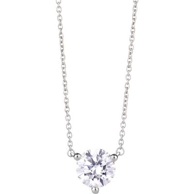 LIGHTBOX 1-Carat Lab Grown Diamond Necklace in White/14K White Gold 