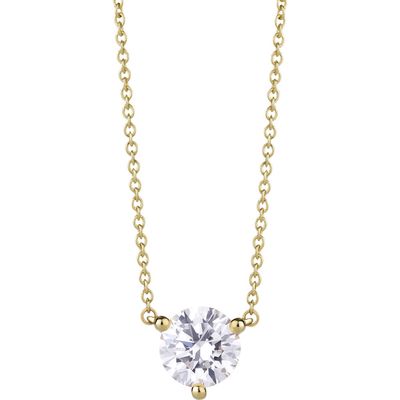 LIGHTBOX 1-Carat Lab Grown Diamond Necklace in White/14K Yellow Gold 