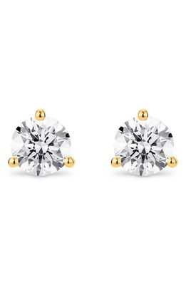 LIGHTBOX 2-Carat Lab Grown Diamond Solitaire Stud Earrings in White/14K Yellow Gold