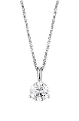 LIGHTBOX Lab-Grown Diamond Bail Pendant Necklace in 1.0Ctw White Gold 