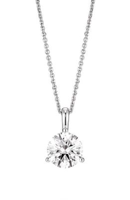 LIGHTBOX Lab-Grown Diamond Solitaire Bail Pendant Necklace in 1.5Ctw White Gold