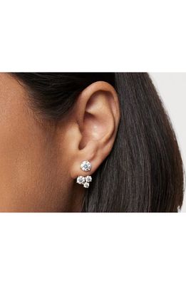 LIGHTBOX Round Lab-Created Diamond Cluster Ear Jackets in 14K Yellow Gold