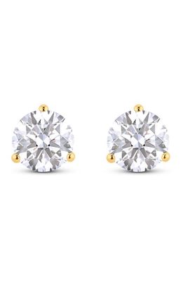 LIGHTBOX Round Lab Grown Diamond Stud Earrings in 3.0Ctw Gold 