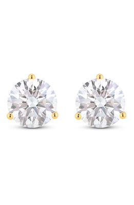 LIGHTBOX Round Lab Grown Diamond Stud Earrings in 4.0Ctw Gold