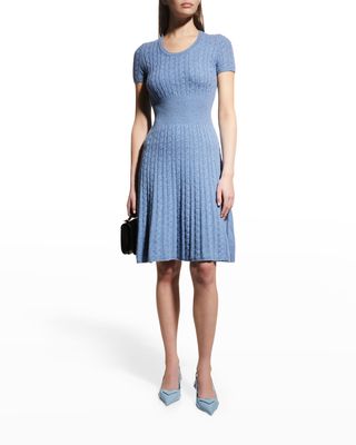 Lightweight Cable-Knit Wool Dress