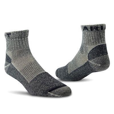 Lightweight Merino Wool Blend Quarter Crew Steel Toe Work Socks 2 Pair Pack in Grey by Ariat