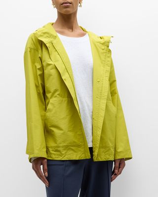 Lightweight Snap-Front Hooded Anorak