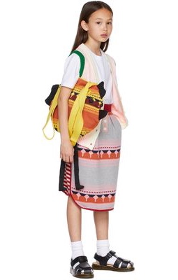 Ligne Noire Kids Multicolor Jacquard Stripes Skirt
