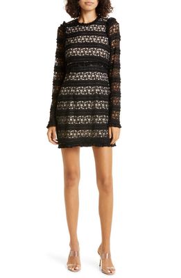 LIKELY Albie Long Sleeve Lace Dress in Black