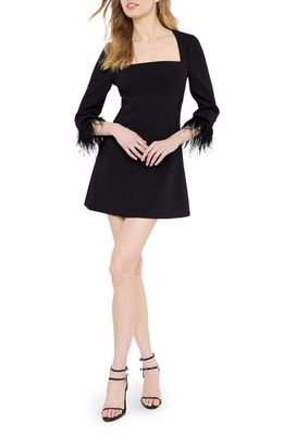 LIKELY Cher Long Sleeve Minidress in Black