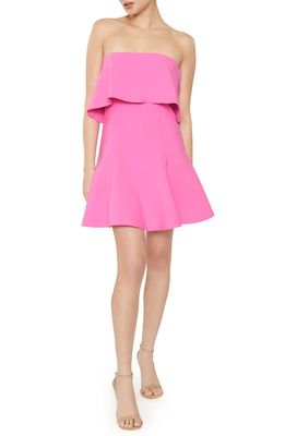 LIKELY Flouncy Driggs Strapless Dress in Pink Sugar