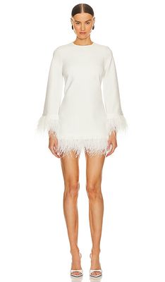 LIKELY Long Sleeve Marullo Dress in White
