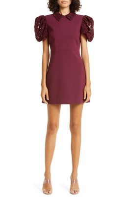 LIKELY Williams Lace Puff Sleeve Minidress in Fig