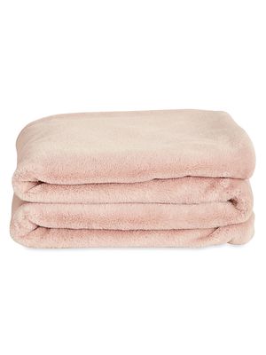 Lil Marsh Small Faux Fur Blanket - Rosy - Rosy