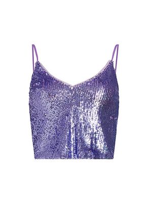 Lila Sequin Cropped Tank