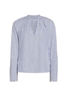 Lila Stripe Cotton Shirt