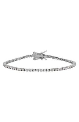 LILI CLASPE Amina Cubic Zirconia Tennis Anklet in Silver