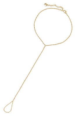 LILI CLASPE Jenni Anklet with Toe Chain in Gold