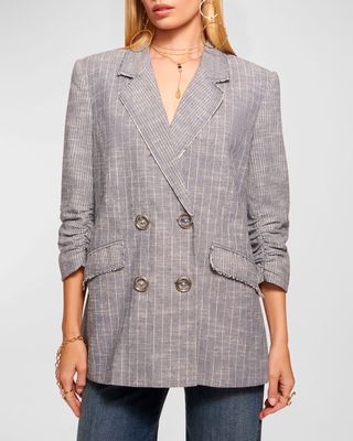 Lilianna Double-Breasted Stripe Blazer