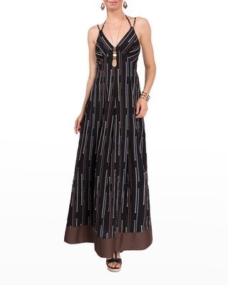 Lilibet V-Neck Empire Maxi Dress