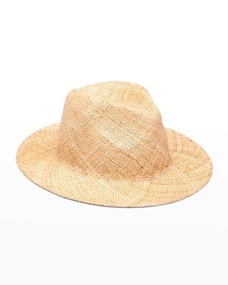 Lillian Natural Bao Fedora Hat