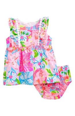 Lilly Pulitzer Annabelle Floral Cotton Dress & Bloomers Set in Multi Take It From Your Mumsy