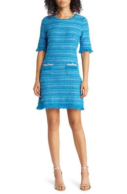 Lilly Pulitzer Beckington Sweater Dress in Blue Grotto Metallic Tweed
