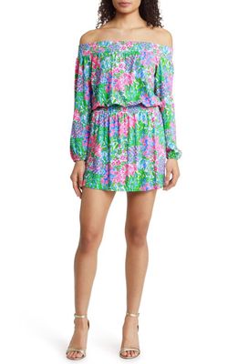 Lilly Pulitzer Cyla Off the Shoulder Skort Romper in Multi A Cherry On Top