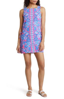 Lilly Pulitzer Donna Floral Square Neck Romper in Soleil Pink Palm Paradise