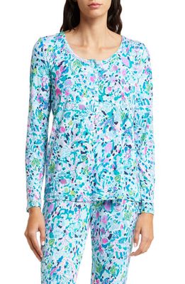 Lilly Pulitzer Henley Pajama Top in Multi Dive Bar