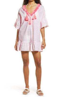 Lilly Pulitzer Kipper Cover-Up Tunic Dress in Tangelo Neon Clip
