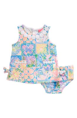 Lilly Pulitzer Lilly Print Cotton Blend Shift Dress & Bloomers Set in Pink Multi Patch My Drift