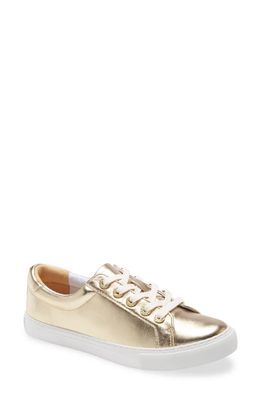 Lilly Pulitzer Lux Hallie Sneaker in Gold Metallic Leather