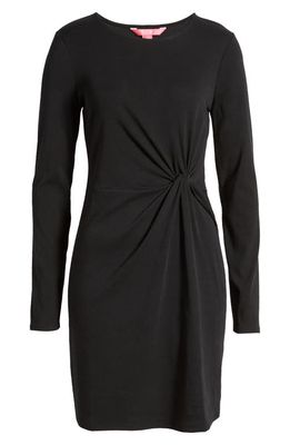 Lilly Pulitzer Lynn Twist Detail Long Sleeve Jersey Dress in Onyx