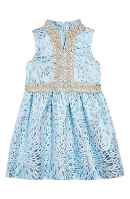 Lilly Pulitzer Mini Franci Jacquard Fit & Flare Dress in Blue