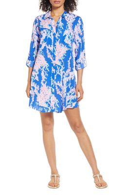 Lilly Pulitzer Natalie Cover-Up Shirtdress in Borealis Blue