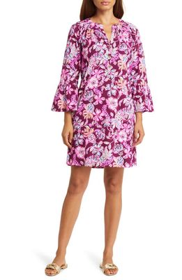 Lilly Pulitzer Norris Floral Cotton Shift Dress in Amarena