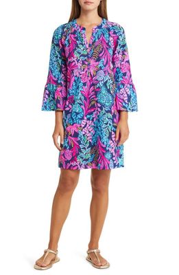 Lilly Pulitzer Norris Floral Shift Dress in Aegean Navy Calypso Coast