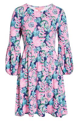 Lilly Pulitzer® Auralia Floral Fit & Flare Dress in Oyster Bay Navy