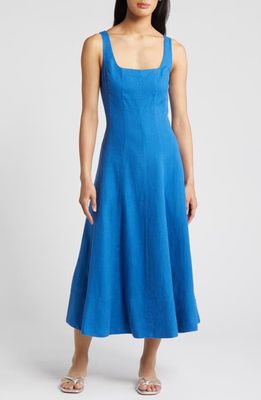 Lilly Pulitzer® Calina Linen Midi Sundress in Barton Blue