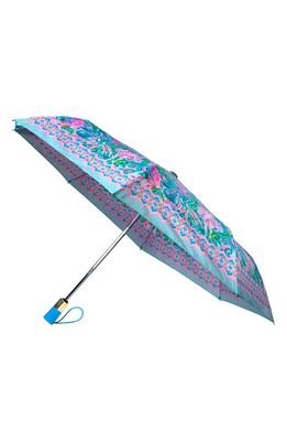 Lilly Pulitzer® Golden Hour Travel Umbrella in Light Blue
