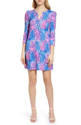 Lilly Pulitzer® Marlie Split Neck Print Dress in Borealis Blue Tropic Down Low
