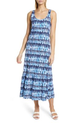 Lilly Pulitzer® Martins Sailboat Print Pima Cotton Knit Dress in Low Tide Navy Sails