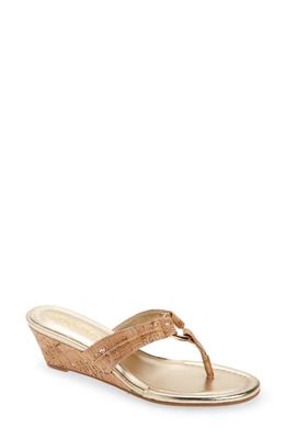 Lilly Pulitzer® McKim Wedge Sandal in Natural Leather