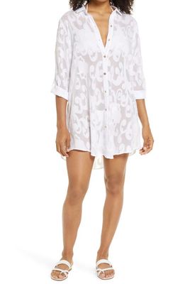 Lilly Pulitzer® Natalie Cover-Up Shirtdress in Resort White