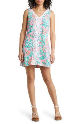 Lilly Pulitzer® Ronnie Floral Sleeveless Romper in Soleil Pink Perfect Poppy