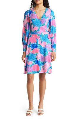 Lilly Pulitzer® Rosalinda Print Jersey Wrap Dress in Multi Beach House Blooms