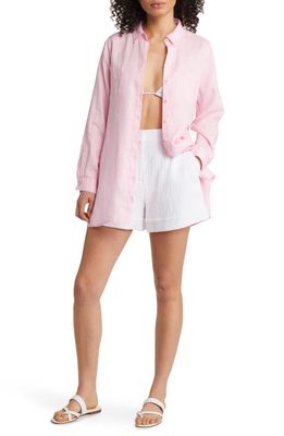 Lilly Pulitzer® Sea View Cover-Up Shirt in Pink Blossom